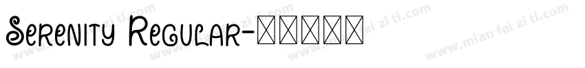 Serenity Regular字体转换